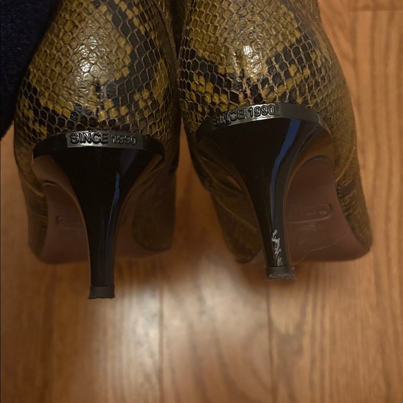 Franco Sarto Anna Pointed Toe Snakeskin Bootie - Picture 6 of 11